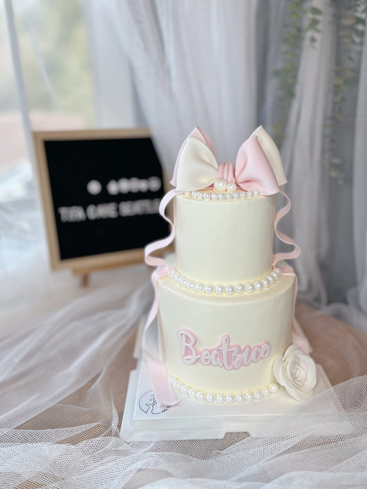 Bow cake tier cake