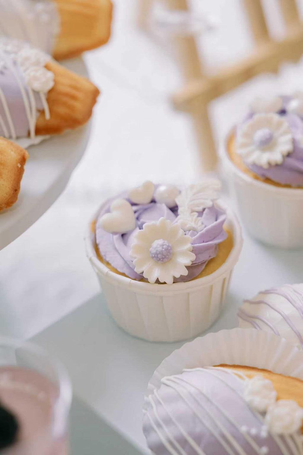 Purple sugar flower wedding