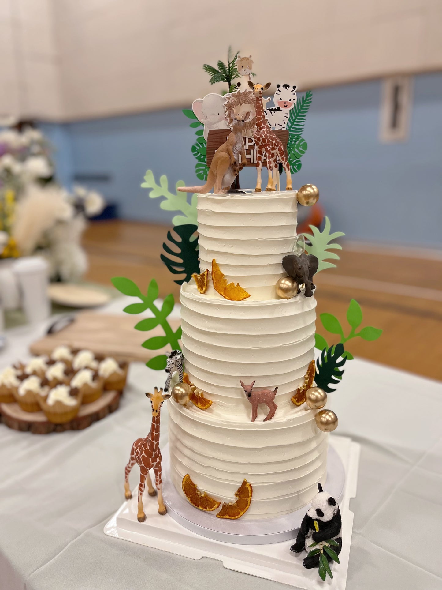 Three tier wedding cake