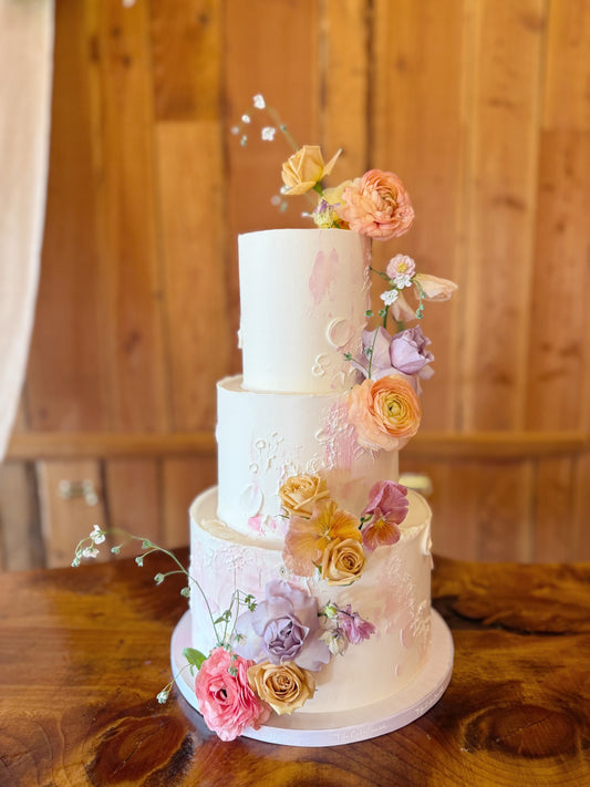 Floral wedding Cake