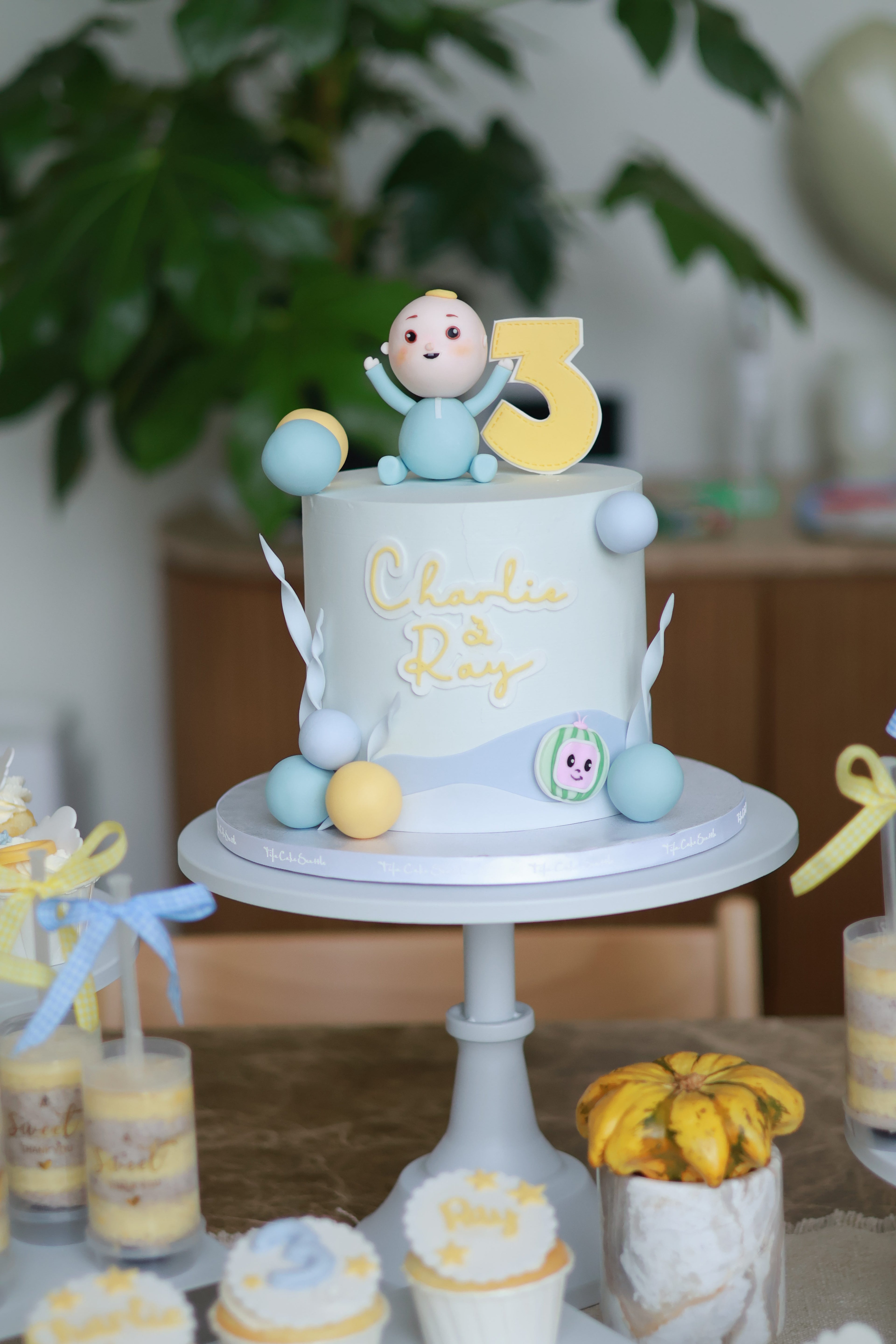 Baby bday dessert table