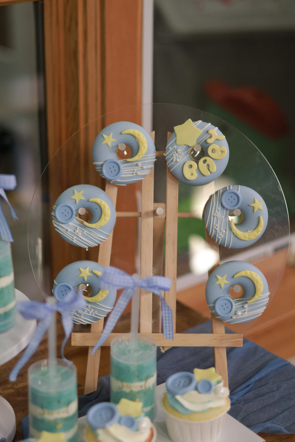 Blue and yellow baby party