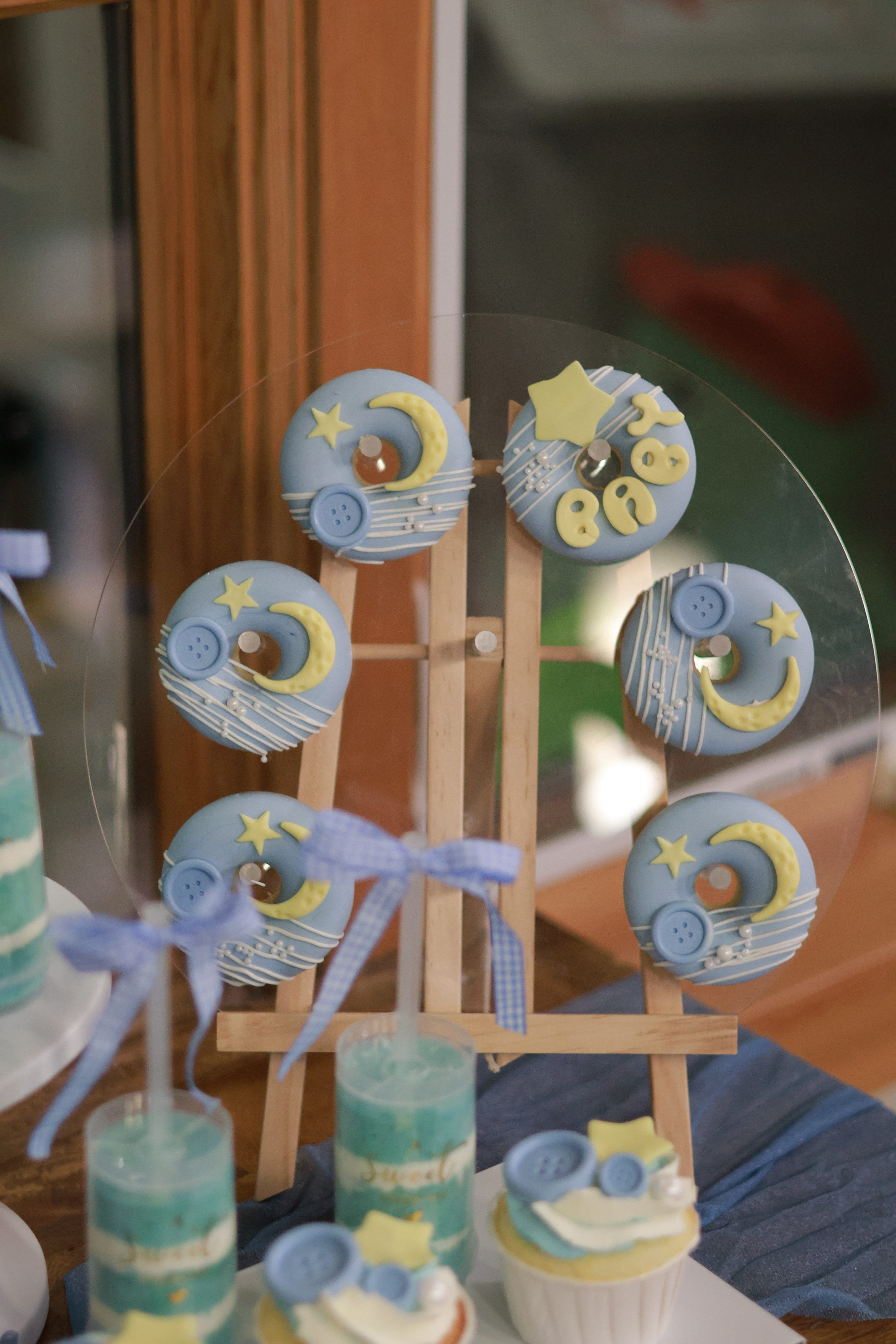 Blue and yellow baby party