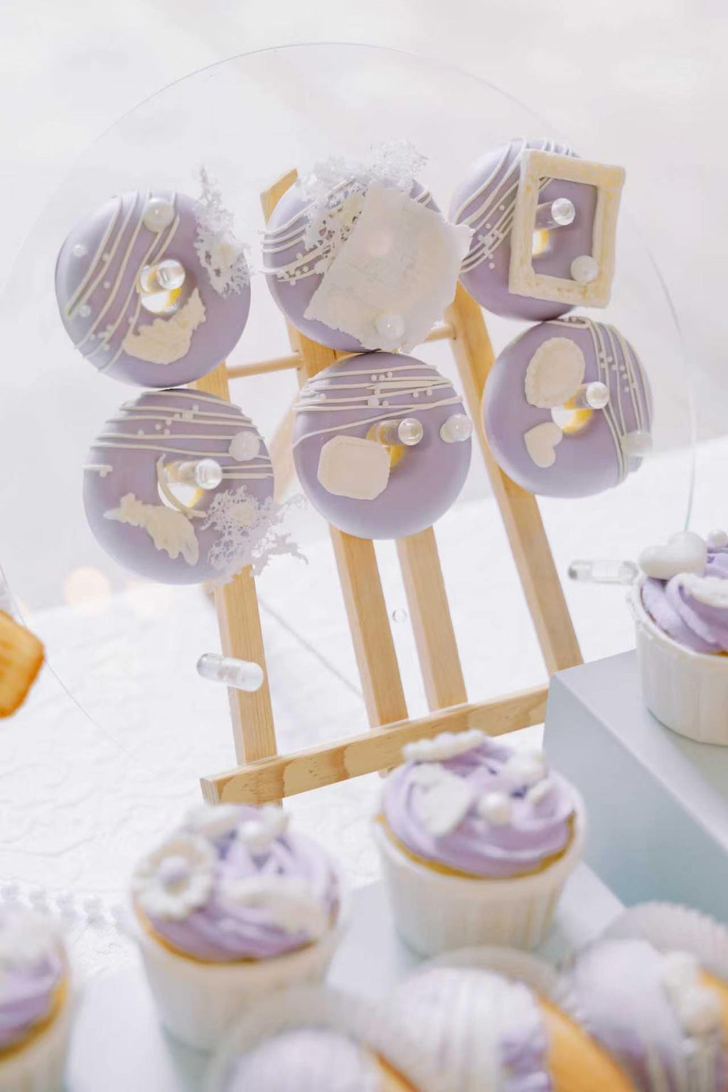 Purple sugar flower wedding