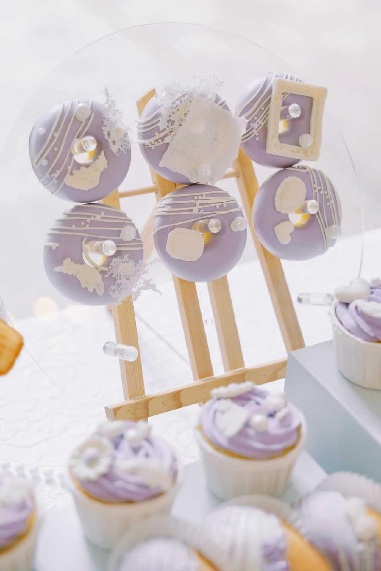 Purple sugar flower wedding