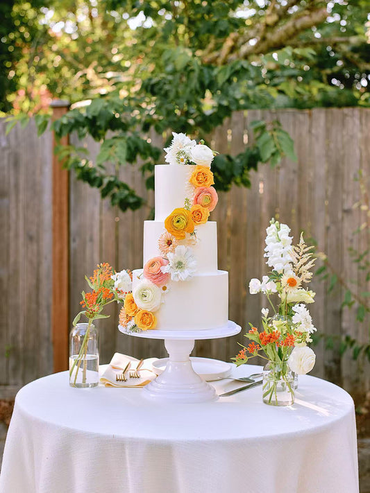 Floral wedding cake