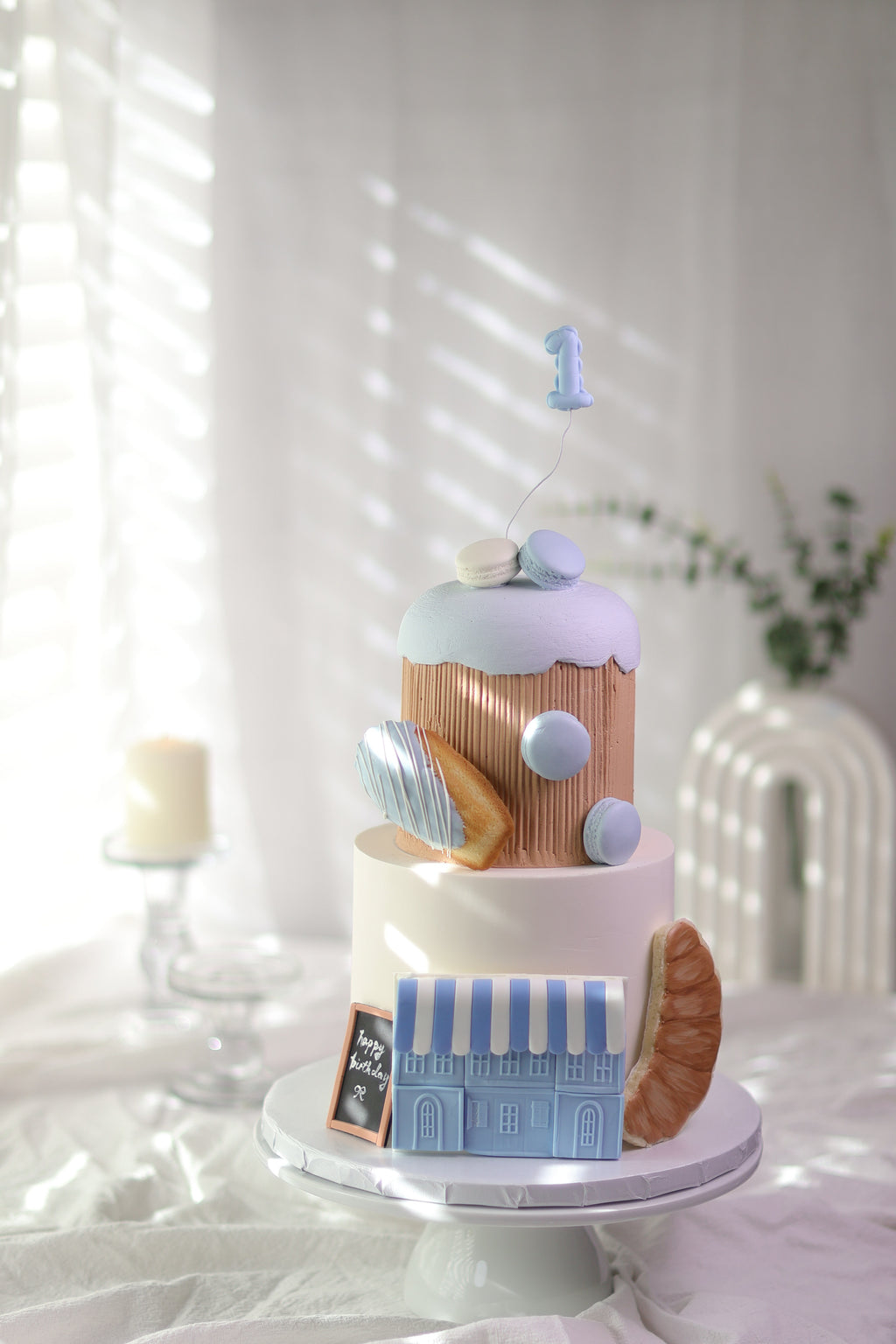 Cafe themed dohl cake and desserts