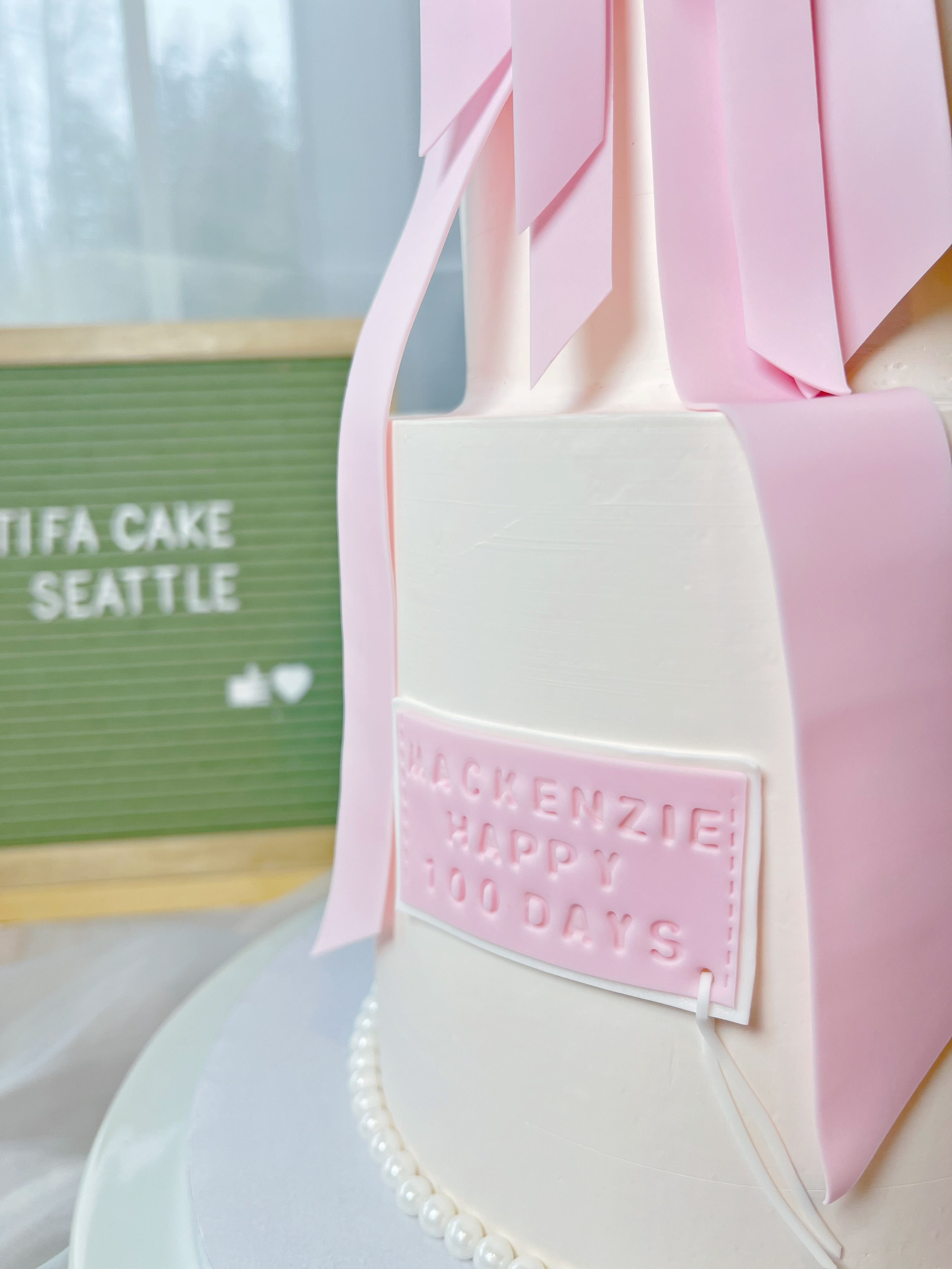 Modern Bow Cake
