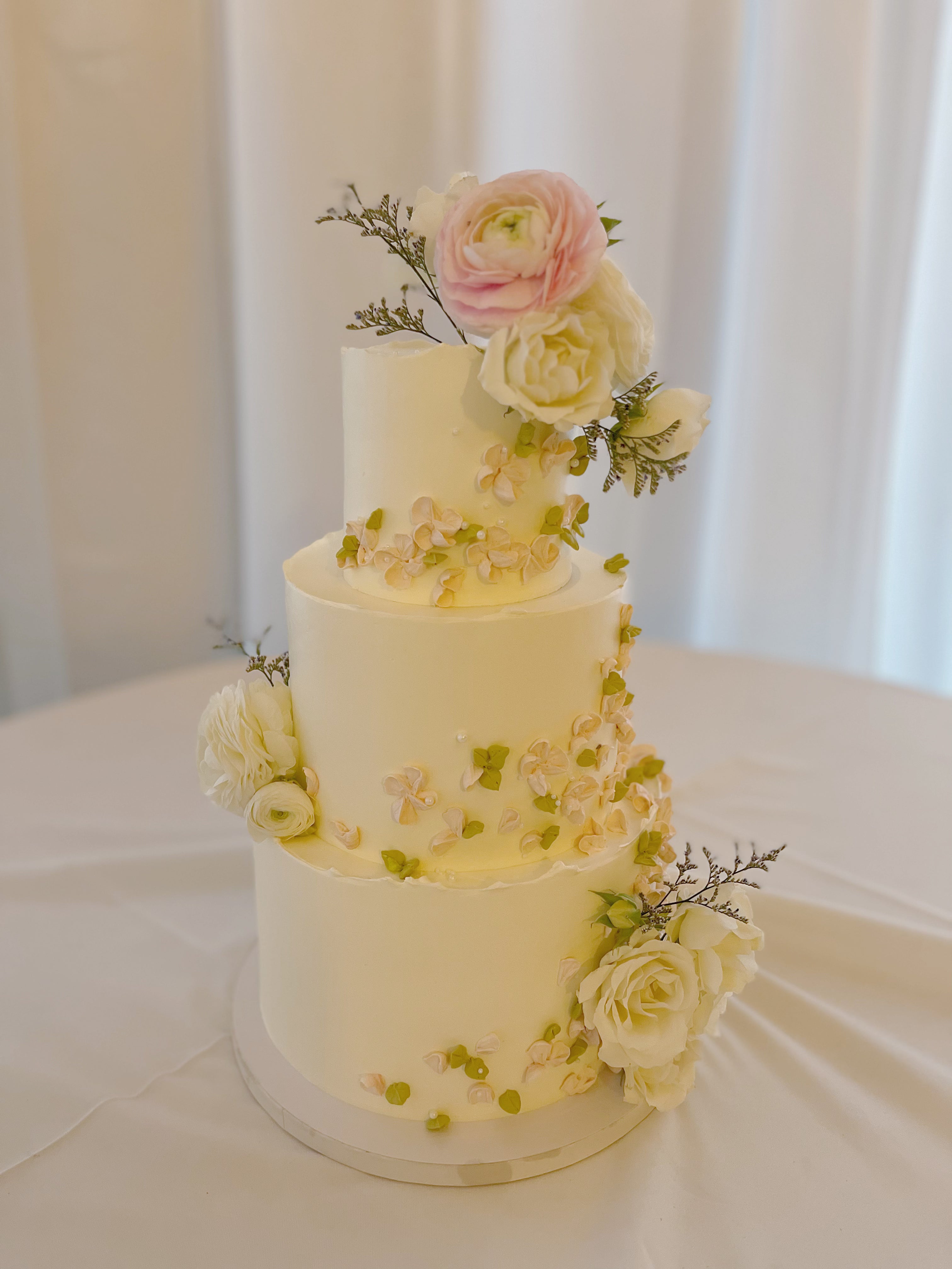 Three tier wedding cake